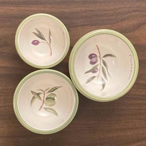 WILLIAMS SONOMA / OLIVE GROVE / 3 NESTING BOWLS